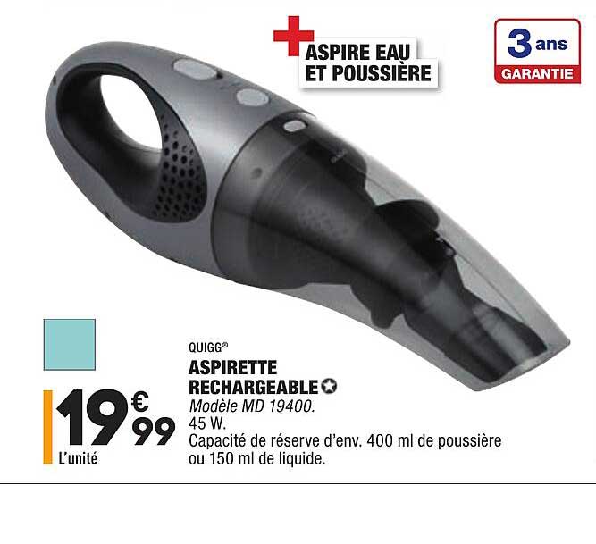 aspirette rechargeable quigg