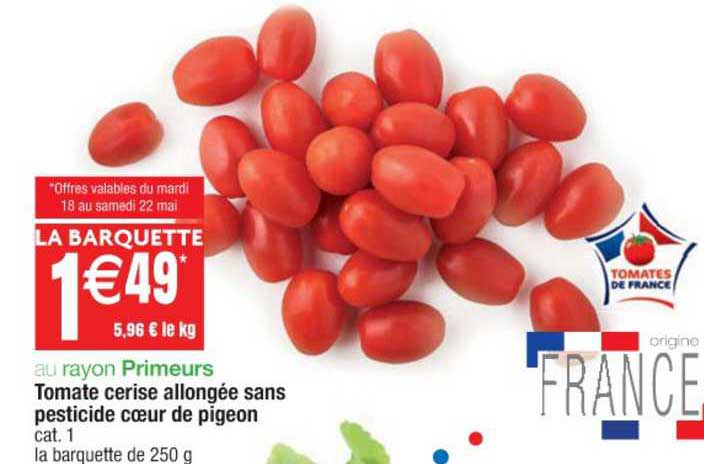 au rayon primeurs tomate cerise allongée sans pesticide cœur de pigeon