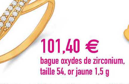 bague oxydes de zirconium taille 54 or jaune 1.5 g