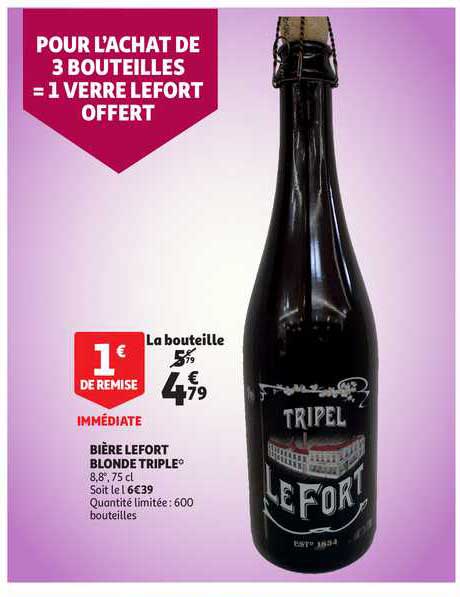 Bière Lefort Blonde Triple