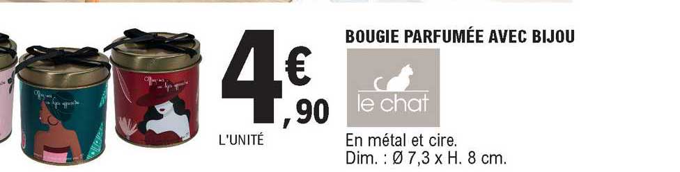 bougie parfumée avec bijou