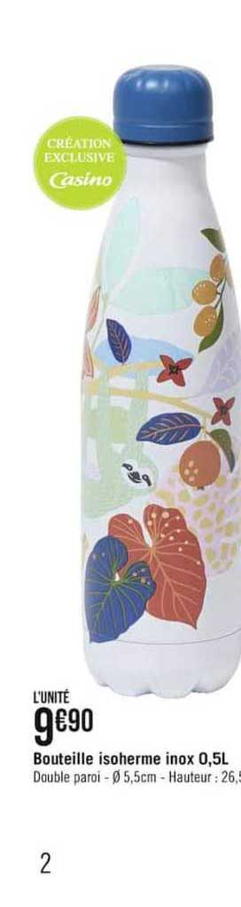 bouteille isoherme inox 0,5L