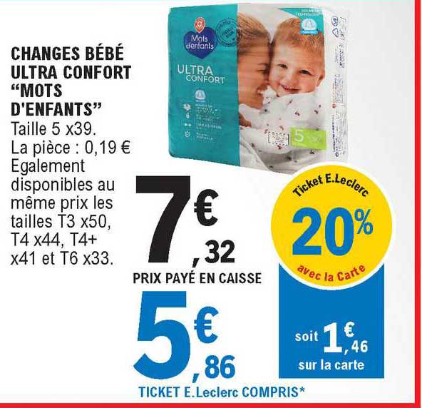 changes bébé ultra confort "mots d'enfants"