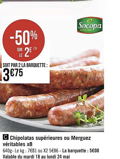 Chipolatas superieures ou Marquez veritables x8