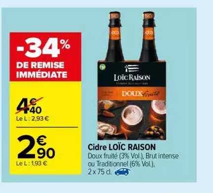 Cidre Loïc Raison -34% De Remise Immédiate