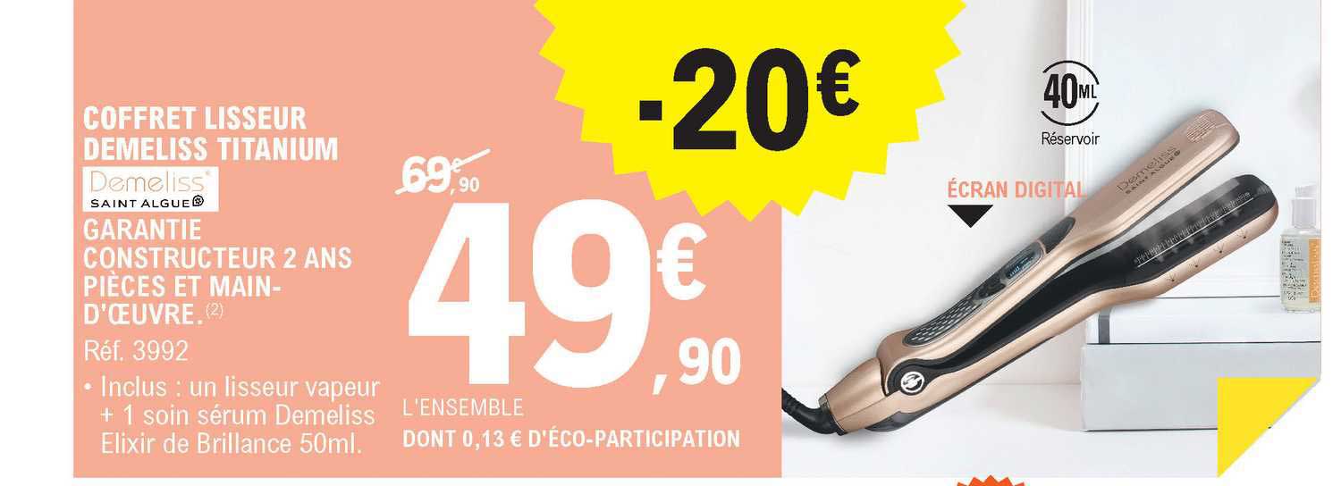 coffret lisseur demeliss titanium demeliss saint algue