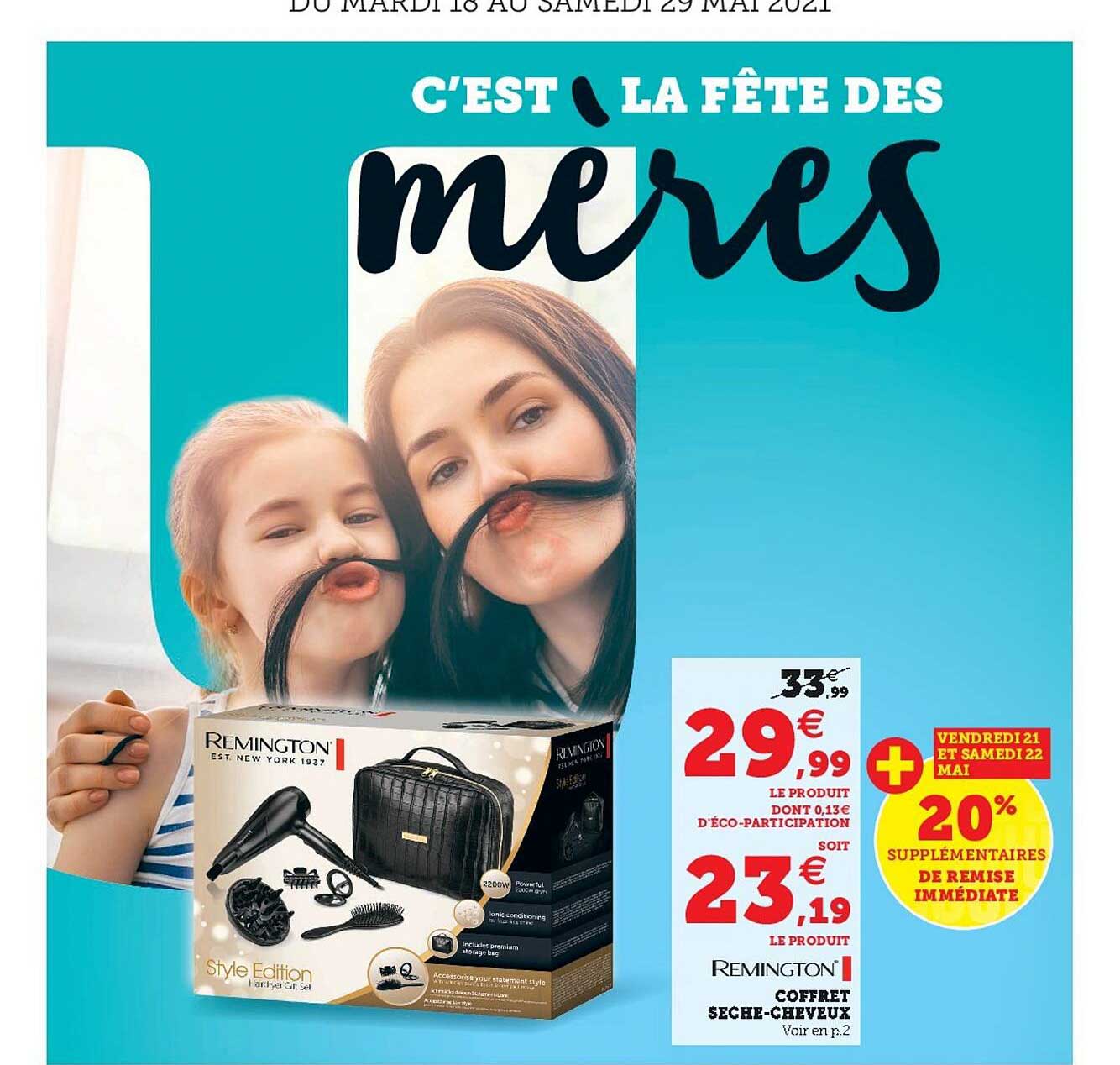 coffret sèche-cheveux remington