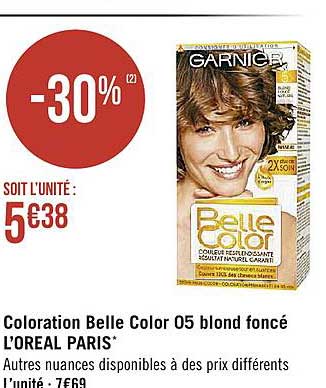Coloration Belle Color05 blond fonce L'oreal Paris
