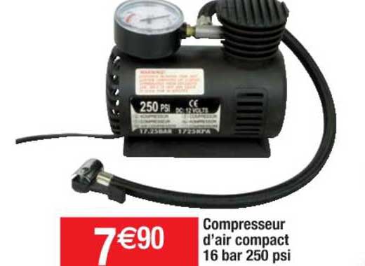 compresseur d'air compact 16 bar 250 psi