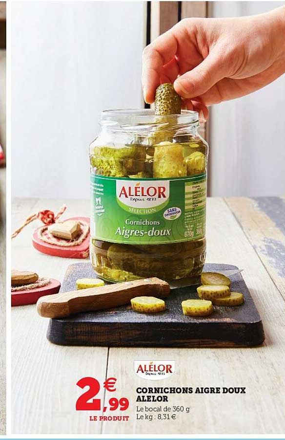 cornichons aigre doux alelor
