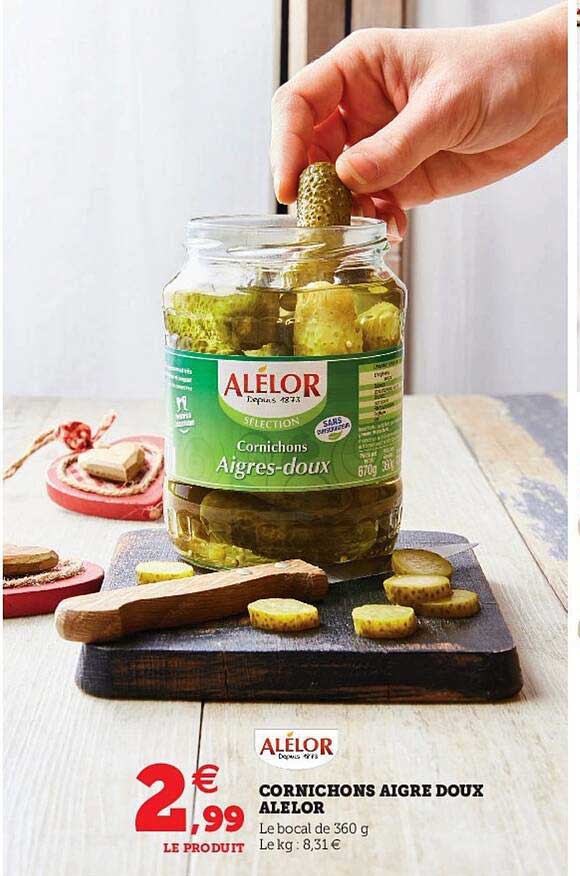 cornichons aigre doux alelor