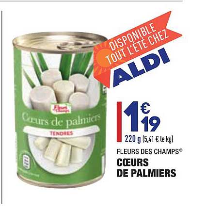 cœurs de palmiers fleurs des champs