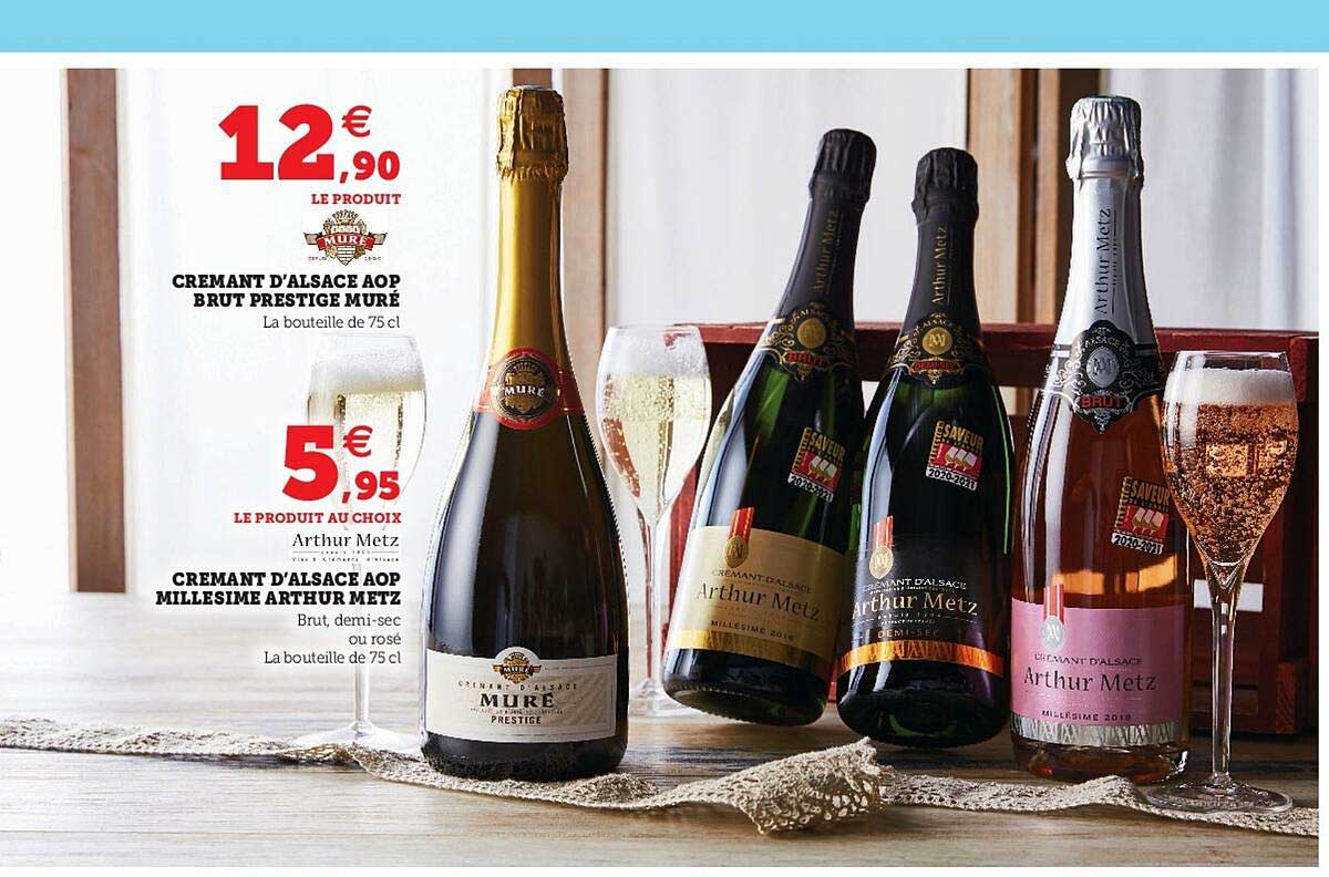 crémant d'alsace aop brut prestige muré crémant d'alsace aop millésimé arthur metz