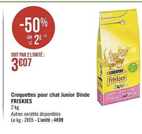 Croquettes Pour Chat Junior Dinde Friskies