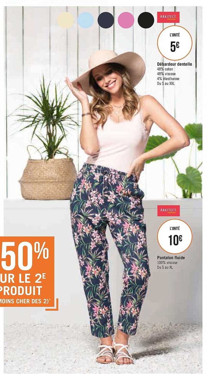 Débardeur Dentelle, Pantalon Fluide