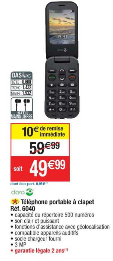 doro téléphone portable à clapet