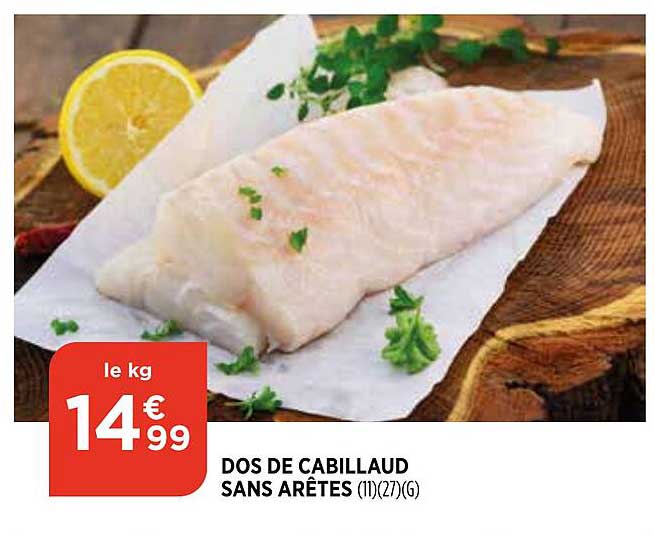 dos de cabillaud sans arêtes