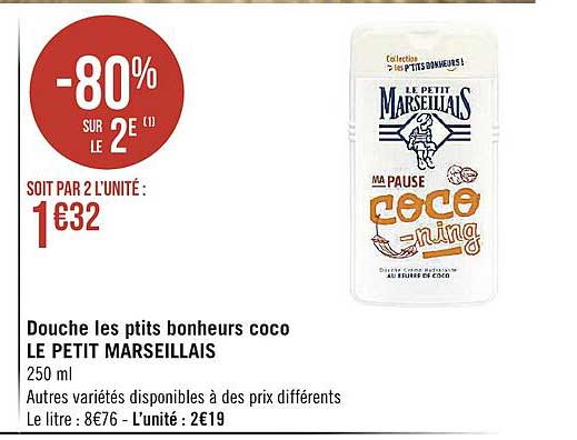 Douche les ptits bonheurs coco Le Petit Marseillais