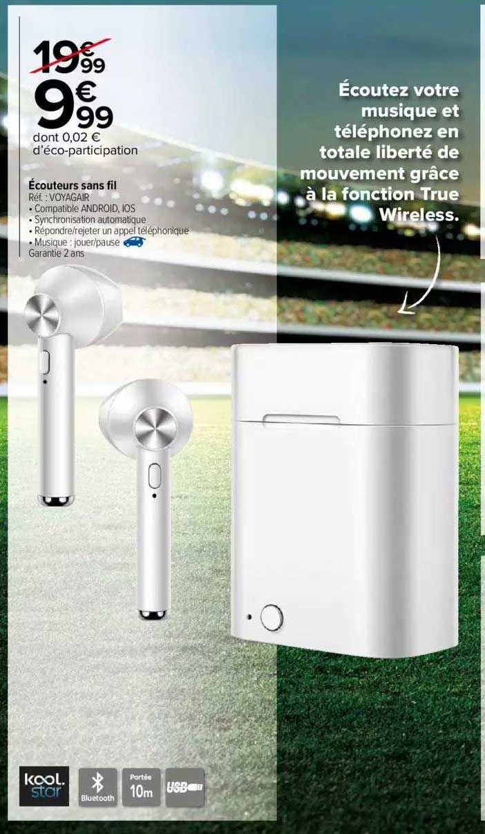 écouteurs sans fil kool star