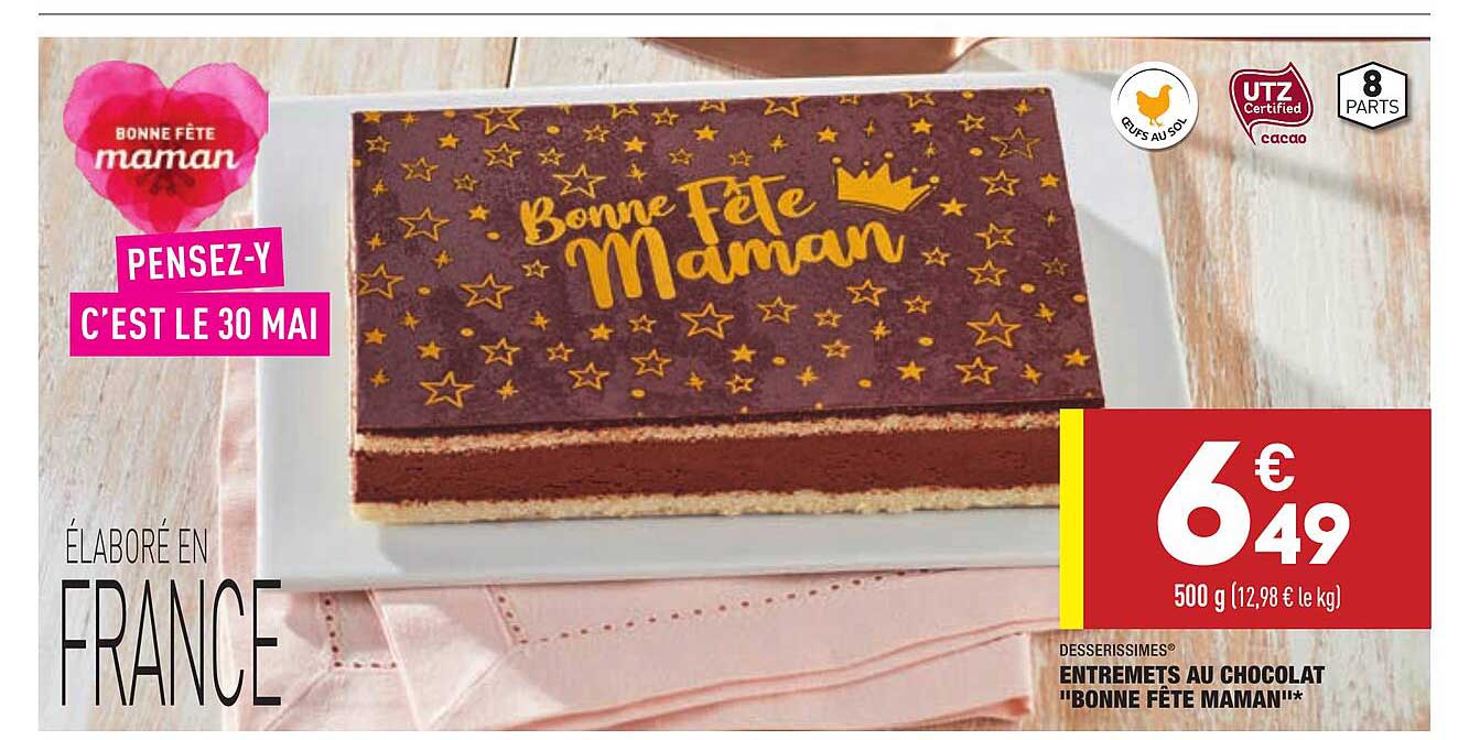 entremets au chocolat "bonne fête maman desserissimes
