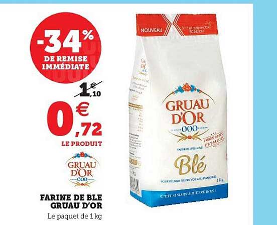 Farine De Blé Gruau D'or -34% De Remise Immédiate