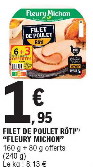 Filet De Poulet Rôti Fleury Michon
