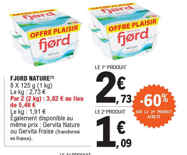 Fjord Nature -60% Sur Le 2e Produit Acheté