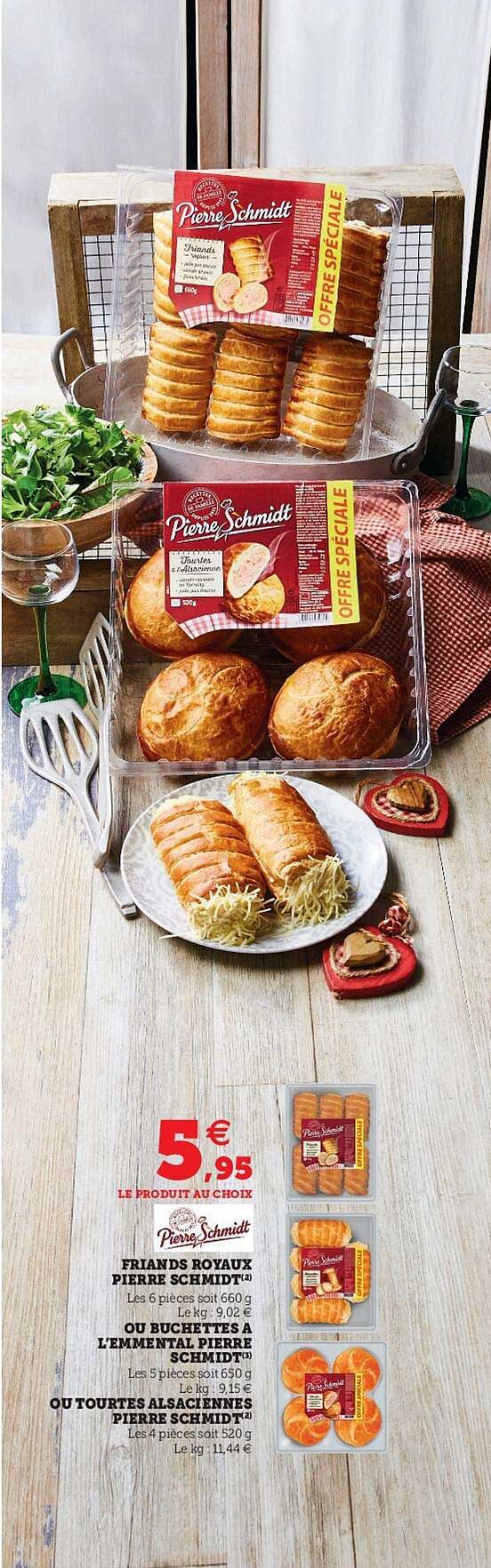 friands royaux pierre schmidt ou buchettes à l'emmental pierre schmidt ou tourtes alsaciennes pierre schmidt