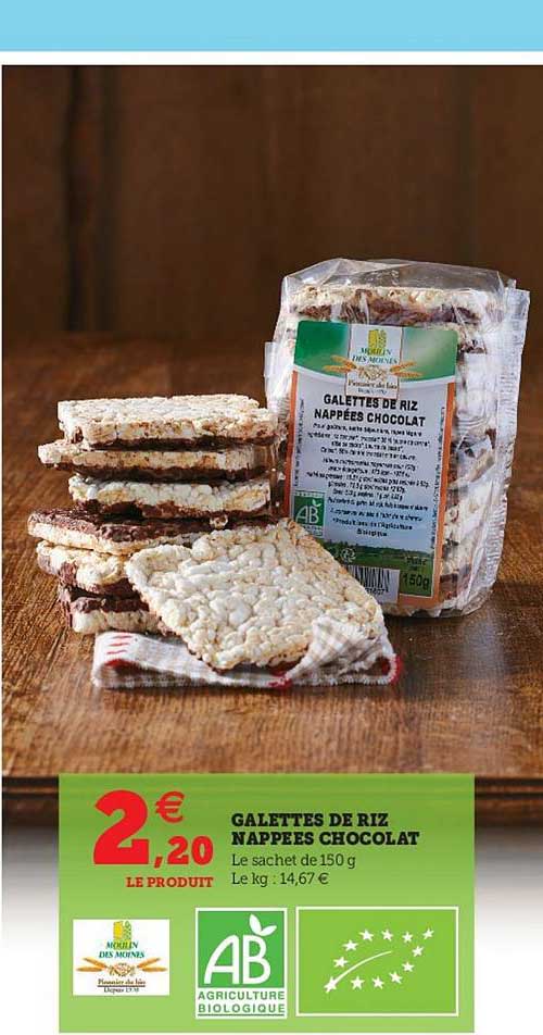 galettes de riz nappées chocolat