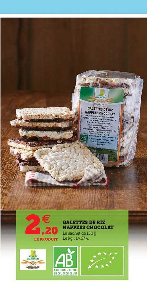 galettes de riz nappées chocolat