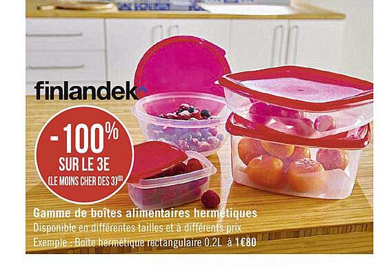 Gamme de boites alimentaires hermetiques