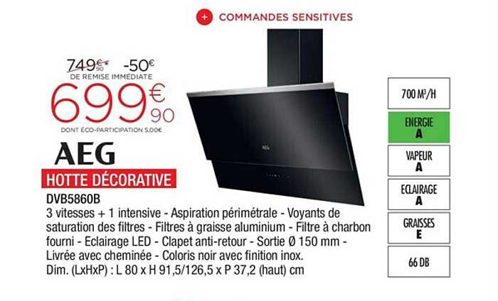 hotte décorative aeg