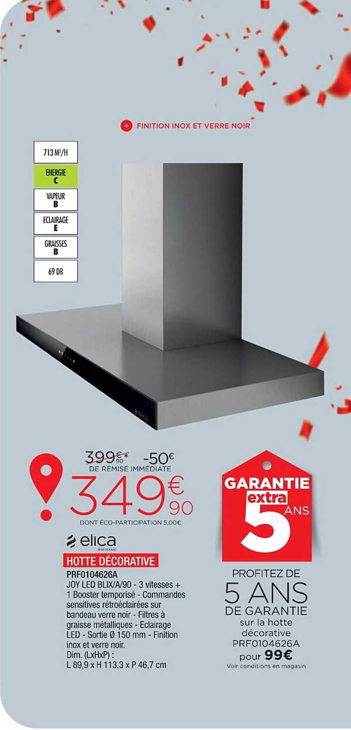 hotte décorative elica