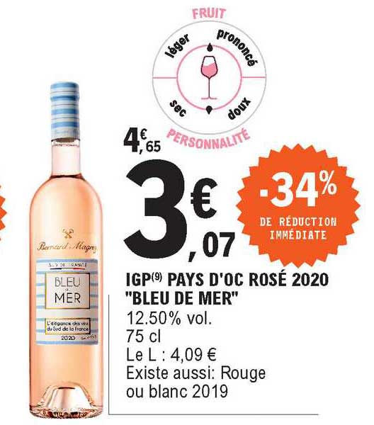 Igp Pays D'oc Rosé 2020 Bleu De Mer -34% De Réduction Immédiate