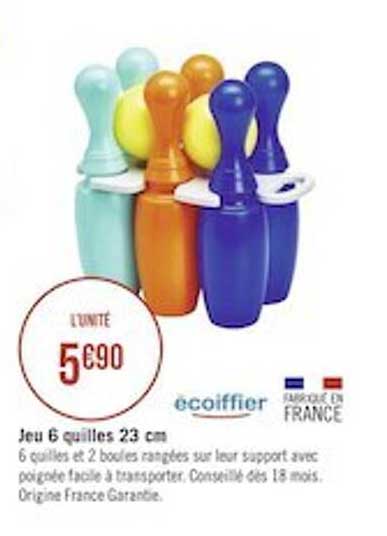 jeu 6 quilles 23 cm écoiffier