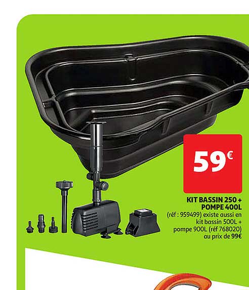 kit bassin 250 + pompe 400l