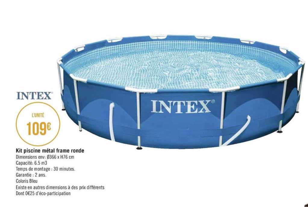 kit piscine métal frame ronde intex