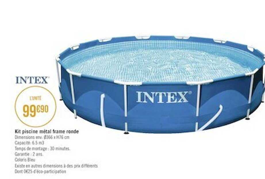 kit piscine métal frame ronde intex
