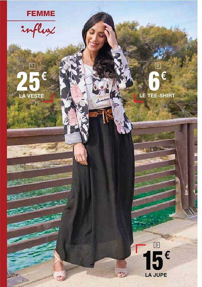 la veste, le tee-shirt, la jupe