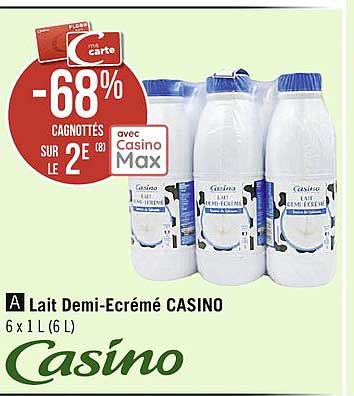 lait demi-ecrémé casino