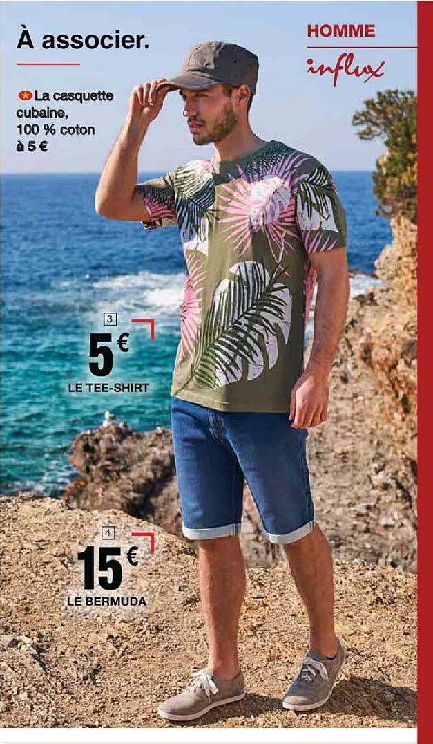 Le Tee-shirt, Le Bermuda Homme Influx