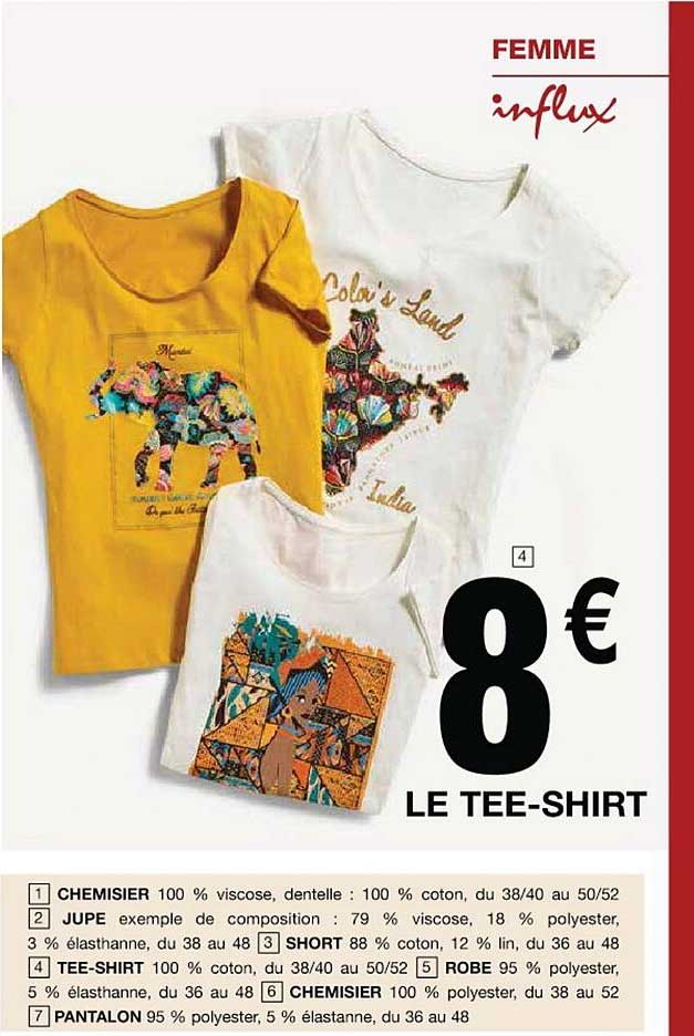 le tee-shirt femme influx
