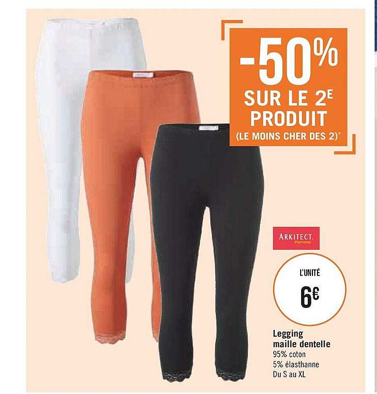 legging maille dentelle arkitect
