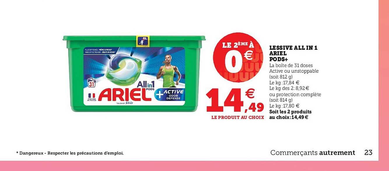 lessive all in 1 ariel pods+