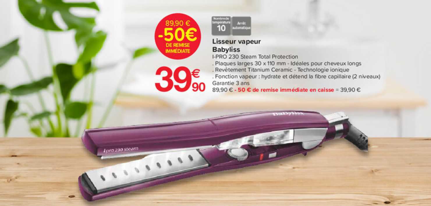 Lisseur Vapeur Babyliss