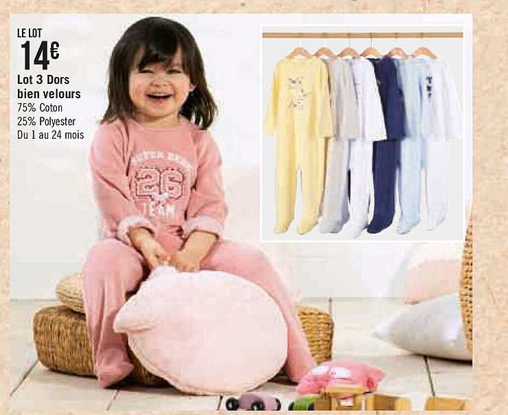 lot 3 dors bien velours