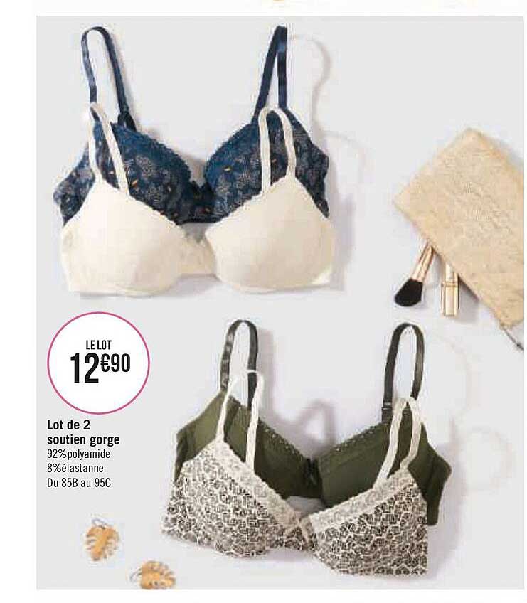 lot de 2 soutien gorge