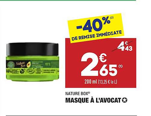 Masque à L'avocat Nature Box