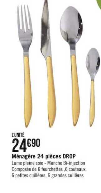ménagère 24 pièces drop