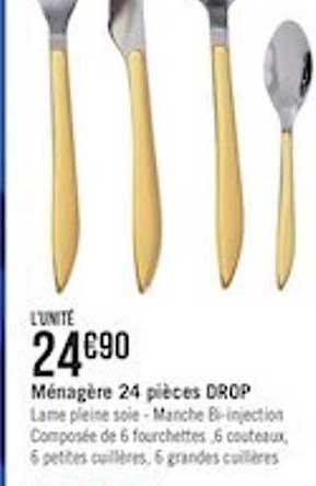 ménagère 24 pièces drop